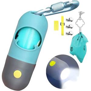 lot 6469 image: Infinite Node Dog Poop Bag Dispenser with LED Flashlight