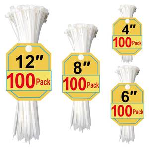lot 6473 image: SiKuLin Zip Ties Assorted Sizes 400 Pack