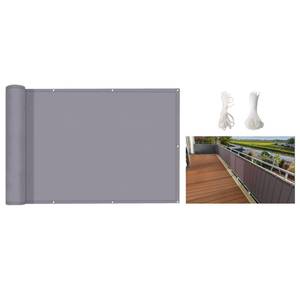 lot 6495 image: AiWi Space Privacy Fence Panel 4x25ft Light Grey