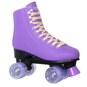 lot 7358 image: Nattork Roller Skates Girls Women Outdoor Indoor Dark Purple(Women Size 6)