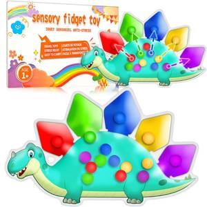 lot 8008 image: Dinosaur Color Sorting Sensory Toy Travel Toys for Toddler 1-3 Airplane Squishy Squeeze Toy Roadtrip Essenstial for Toddlers Boys Gift Fine Motor Autism Calm Fidget Montessori Preschool Activities Kid