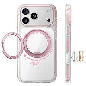 lot 8013 image: TORRAS Ostand 3.0 Magnetic for iPhone 17 Pro Max Case Ultra Clear Pink