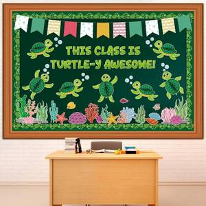 lot 8037 image: Pajean 99 Pcs Sea Turtle Bulletin Board with 3D Honeycomb