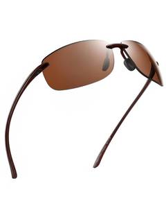 lot 8055 image: JIM HALO Sport Sunglasses for Men Women TR90 Rimless Frame for Running Fishing Cycling Driving