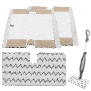 lot 8058 image: 3 Pack Steam Mop Pads Replacement Compatible with Shark Genius Steam Mop S5003D S5002Q S5004 S6001W S6001WM S6002 & Lift-Away Pro Steam Mop S3973 S3973D S3973WM, Reusable Washable Microfiber Mop Pads
