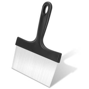 lot 8071 image: GuoluvSoo Heavy Duty Grill Scraper, 3-in-1 Stainless Steel Griddle Scraper