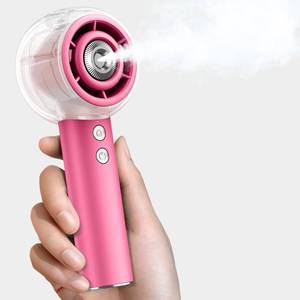 lot 8072 image: Misting Portable Fan, 6000mAh Handheld Fan Rechargeable, Powerful Turbo Fan