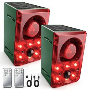 lot 8095 image: ChunHee Solar Outdoor Motion Sensor Alarm Dog Barking Gunshot Sound 130dB