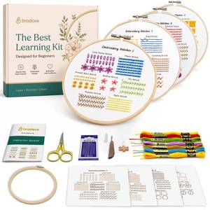 lot 8100 image: Bradove Classic Embroidery Learning Kit for Adults and Kids