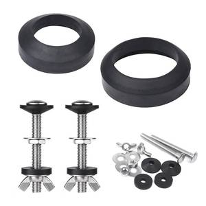 lot 8102 image: Toilet Tank to Bowl Bolt & Gasket Kit, 304 Stainless Steel Bolts, High-Density Foam Rubber Gasket, Compatible with 2-Inch and 3-Inch Seals, Easy Installation for Leak and Loose Connection Repairs