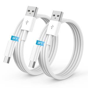 lot 8103 image: USB A to USB C Cable, CarPlay Cable for iPhone 17 Charger Cord, 2-Pack 3FT