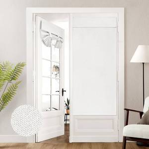 lot 8118 image: HOMEIDEAS 100% Blackout Linen Door Curtains for French Door 30x68 Inch
