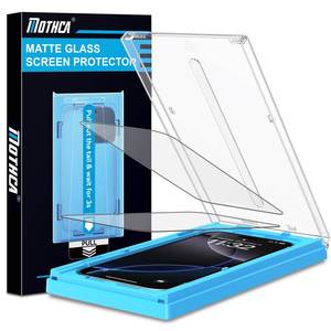 lot 8145 image: Mothca 2 Pack Matte Glass Screen Protector for iPhone 16 PlusiPhone 15 Plus 6.7 Auto Fit Box Dust-Free Full Coverage Anti-Glare & Anti-Fingerprint Tempered Glass, Bubble Free, Smooth as Silk