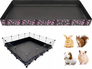 lot 8489 image: DZWLKJ Waterproof Guinea Pig Cage Liner,Washable Tarp Bottom Base,Cherry Graphic,48x48, Reusable for Rabbit, Chinchilla, Hedgehog, Ferret & Other Small Animals.