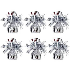 lot 8495 image: Moretreat balloon weights are perfect for parties, birthdays, weddings. Each pack includes 6PCS durable weights that easily decorate balloons and elevate any celebration.(Silver100g)