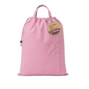 lot 8497 image: LFH Home Cotton Rich Canvas Large Laundry Bag with Handle, Heavy Duty Drawstring Closure Washable Laundry Bags, School Travel, Home, Hotel, College Dorm, Organizer Sack, Toys Clothes 20x30-Pink