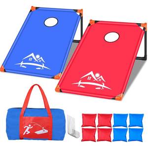 lot 9315 image: NZQXJXZ Cornhole Board Set Corn Hole Set for Adults and Kids Backyard