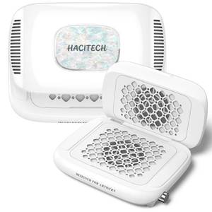 lot 9326 image: HACITECH Foldable Nail Dust Collector for Acrylic Nails, 14700RPM Powerful Suction, Stepless Speed Control Manicure Vacuum with 30 Filter Sheets,Portable & Space-Saving, Professional Nail Tech Supply