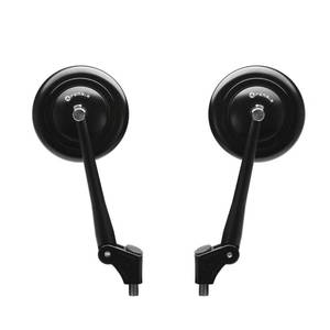 lot 9343 image: FENRIR Emark CNC Aluminum Alloy Black Motorcycle Mirrors side Mirror Universal Cafe Racer Retro Round Anti-glare For M10M8 Adventure Dual Sport Naked Street Bike Sport Cruiser Minimoto Scooter