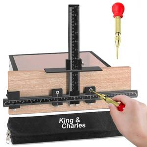 lot 9344 image: King&Charles Aluminum Cabinet Hardware Jig&Auto Center Punch