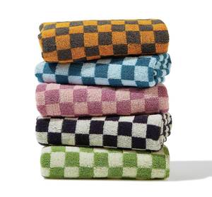 lot 9355 image: Madi-Cadi Hand Towels 5 Pack - Cotton Face Towels Soft, Absorbent, and Decorative Checkered Design for Bathroom, Kitchen, Gym, and Spa - 13 x 29 Inches for Any Occasion