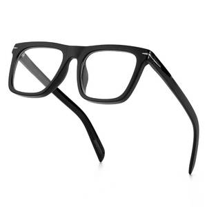 lot 10005 image: Gleyemor Blue Light Glasses for Men Women Trendy Square Frame Blue Light Blocking Lens Computer Glasses (Black)