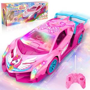 lot 10013 image: Unicorn RC Car for Girls, Rainbow Glow & Drift Wing Remote Control Car