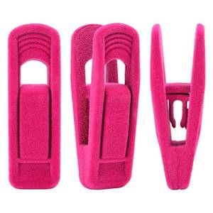 lot 10020 image: Velvet Hangers Clips for Thin Hangers(20 Pcs, Hot Pink)