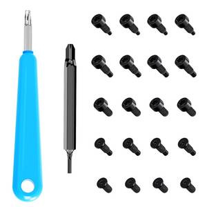 lot 10452 image: Ring Doorbell Screws Replacement, Blue Double-Ended T6 T15 Screwdriver with 20Pcs5Set Security Screws - Battery Change & WiFi Setup for Video Doorbell Camera Replacement Kits
