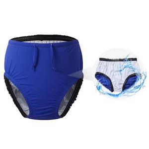 lot 10473 image: 3T to Youth Reusable Swim Diaper Washable Incontinence Underwear for Special Needs Kids Waterproof Covers��Blue��5-6��