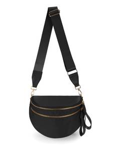 lot 10481 image: FEIBOON Spacious Nylon Crossbody Bag Bum Bag Handbags Wallets Purses Trendy Shoulder Bag for Women (black)