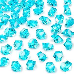 lot 10484 image: DomeStar Light Blue Fake Ice Rocks, 150 PCS Acrylic Crystal Vase Filler