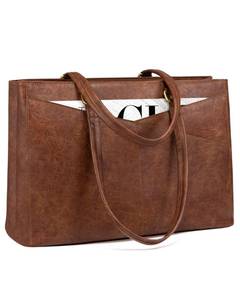 lot 11837 image: LOVEVOOK Womens Laptop Tote Bag, Leather