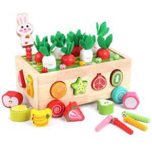 lot 11844 image: KMTJT Montessori Wooden Educational Toy Set Ages 1-3