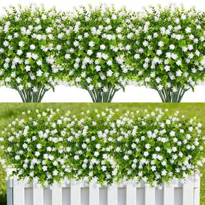 lot 11858 image: Besteek 24 Bundles Artificial Flowers, White