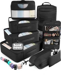 lot 12010 image: Veken 10-Piece Packing Cubes Travel Organizer Set