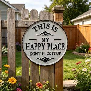 lot 12432 image: Hisgeru Metal Sign 12x12in