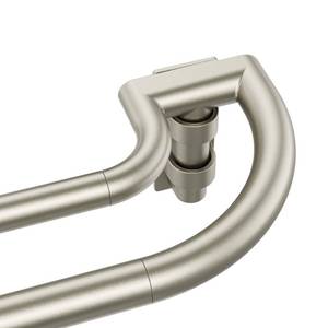 lot 12444 image: ENJOYBASICS Double Curtain Rod 72-144 Nickel