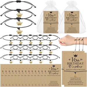 lot 12456 image: Misdary Sweet 16 Party Favors 50 Sets Crown Bracelets