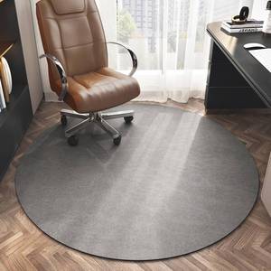 lot 13238 image: BANEBOR Round Chair Mat for Hard Floors, 31 inch Diameter, Office Under Desk Hardwood Floor Protector for Rotating Computer Gaming Chair (Grey, Diameter 31)