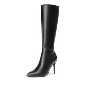 lot 13243 image: DREAM PAIRS Womens Pointed Stiletto Knee High Boots,Size 10,Black-Pu