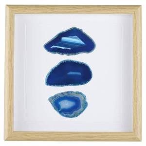 lot 13254 image: Rockcloud 8.8 inches Framed Agate Slice Yellow Agate Geode Wall Decor