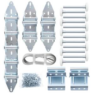 lot 13259 image: HOME MASTER HARDWARE Garage Door Hinge & Roller Tune Up Kit Garage Door Hardware Kit for 8 x 7 ft or 9 x 7 ft Door