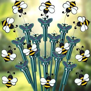 lot 13260 image: Retisee 12 Pcs Flying Bees for Centerpieces Solar Fluttering Garden Decor