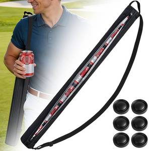 lot 13265 image: AUEEKIE Golf Beer Sleeve with 6 Reusable Ice Packs, Holds 7 Cans or Beverages Cold, Leak-Proof & Thick Insulated Golf Cooler Sleeve for Golf Bag, Gift for Men Golfers