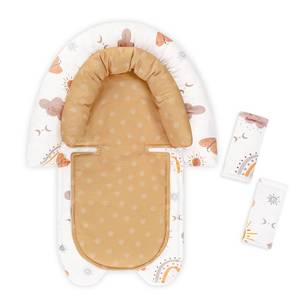 lot 13266 image: CARUILI Baby Car Seat Head Support & Strap Covers, Upgraded 2-in-1 Infant Car Seat Insert Cushion for Newborn Girls, Perfect for Carseat, Stroller, Swing, Extra Soft, Boho Rainbow