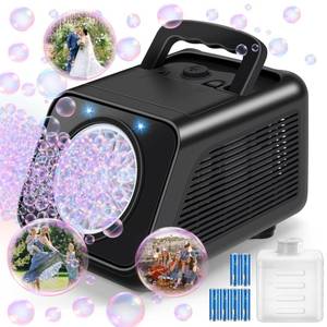 lot 13284 image: Bubble Machine Automatic Bubble Blower for Kids Battery Operated Bubble Maker for Toddlers 1-3  20000 Bubbles Per Min Contain 6 AA Battery  Outdoor Toys for Parties Birthday Wedding