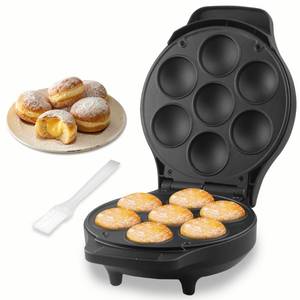 lot 13299 image: FineMade Mini Stuffed Pancakes Maker, Electric Ebleskiver Poffertjes Maker Pan, Danish Pancakes Maker, Cake Pop Maker, Bake 7x 2 Ebelskivers without any Flipping operation