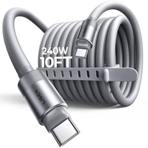 lot 14449 image: LISEN 10FT USB C Cable Fast Charging Chubby 240W USB C to USB C Cable Cord