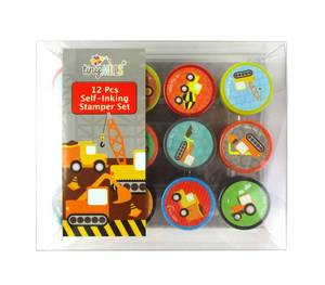 lot 14455 image: TINYMILLS 12 Pcs Construction Stamp Kit for Kids